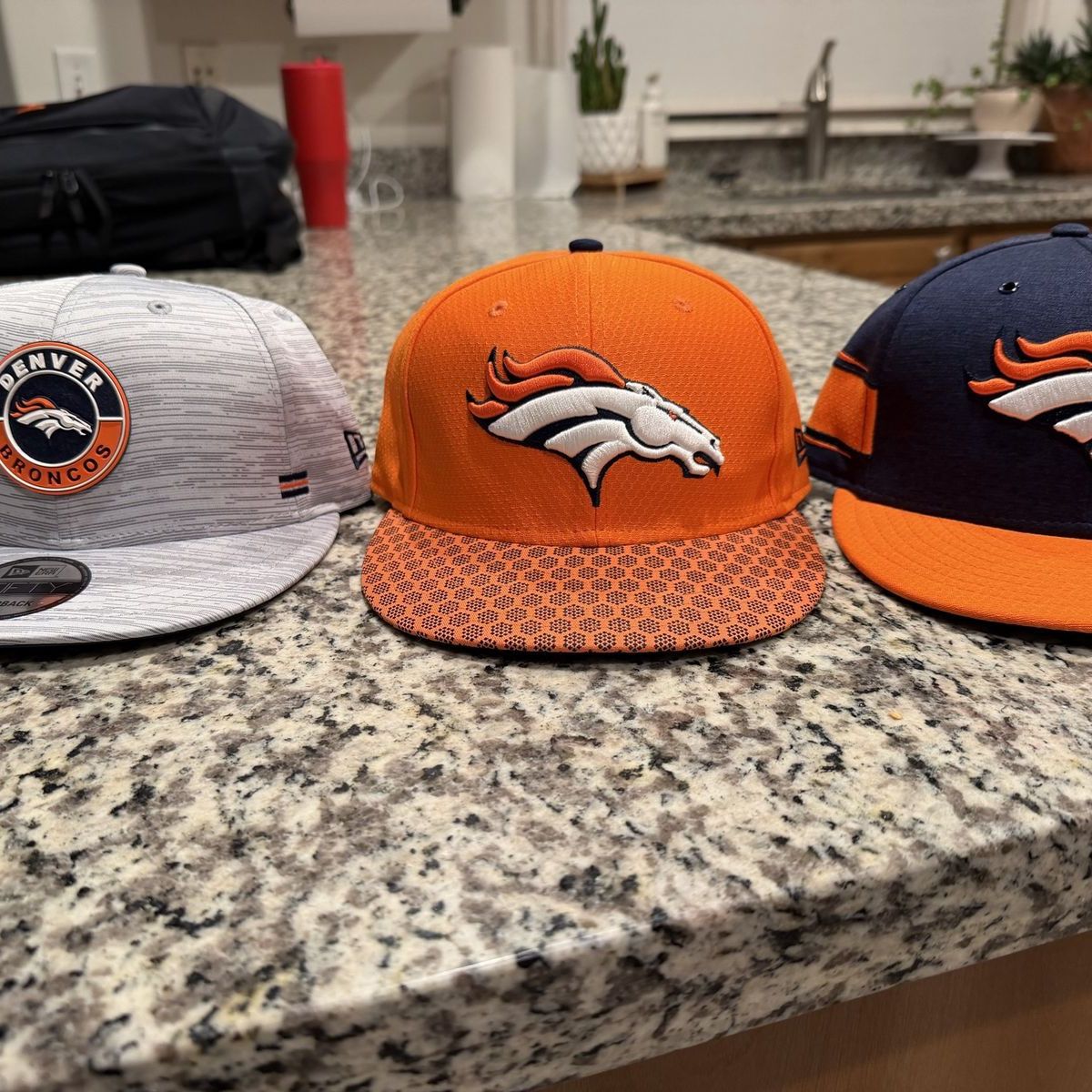 New Era Denver Broncos 9Fifty Snapback Hats - Lot of 3