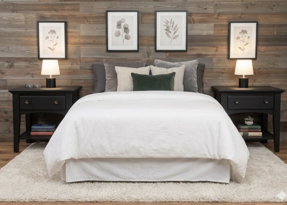 Set Of Black Nightstands