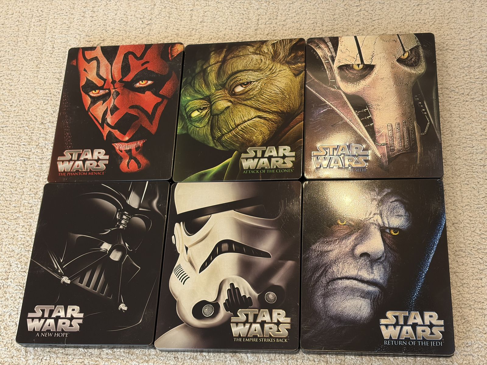 Star Wars Complete Saga SteelBooks (I–VI) — Blu-ray, OOP