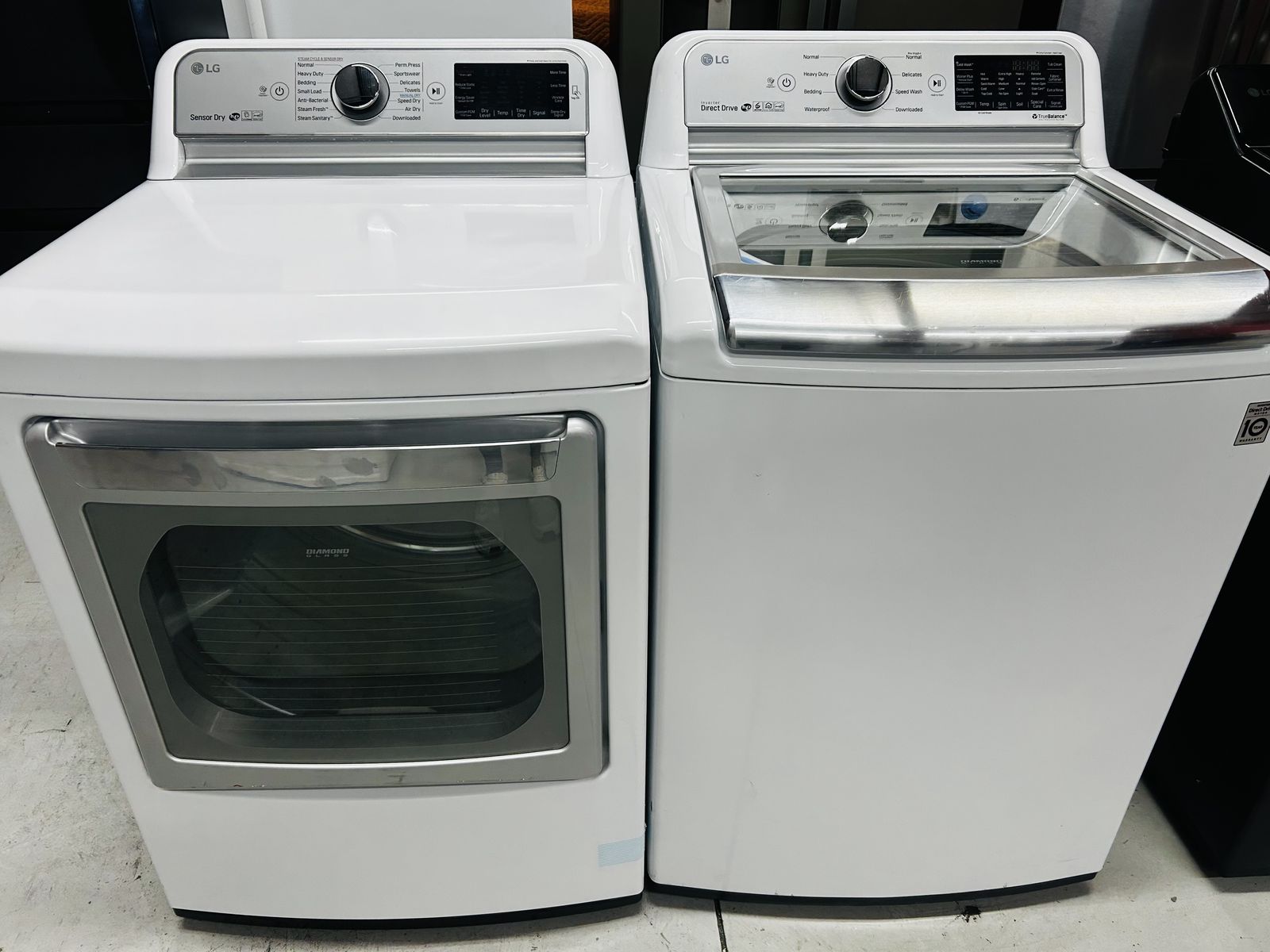 Lg Steam Gas Top Load Set