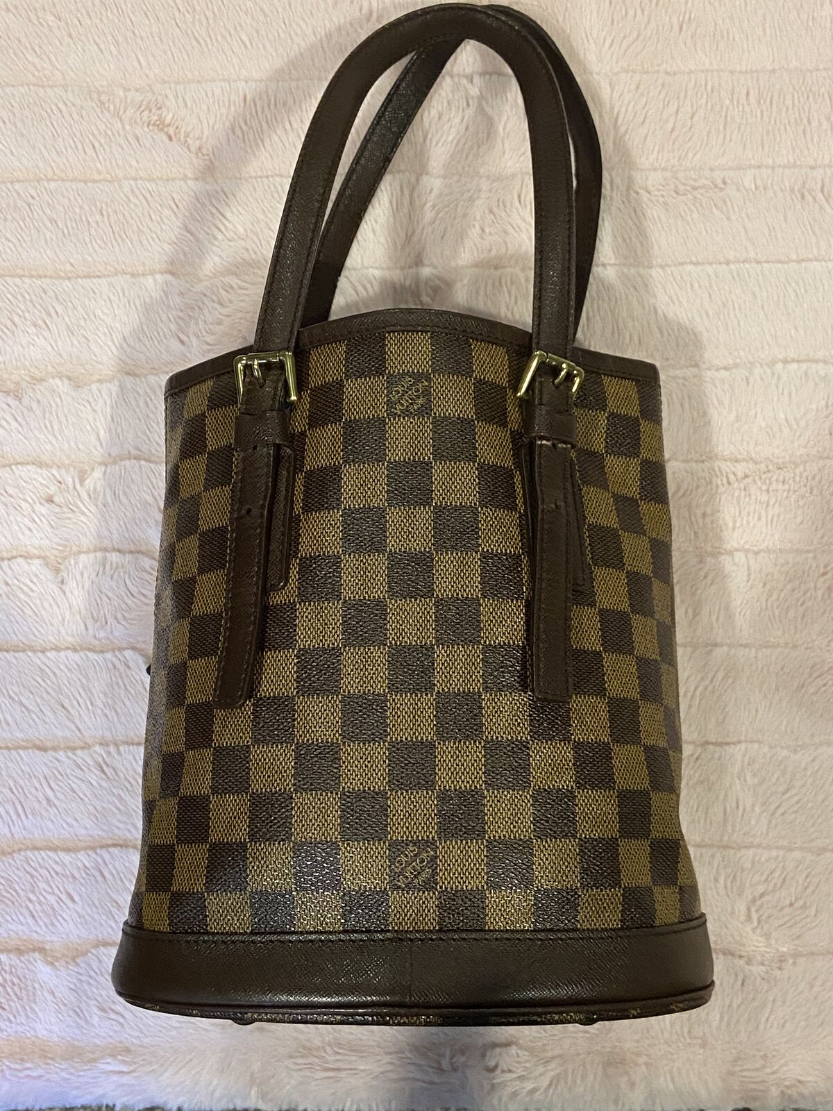 Louis Vuitton Vintage Damier Ebene Bucket PM Bag