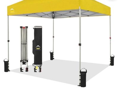 8' x 8' Crown Shade Instant Canopy Yellow