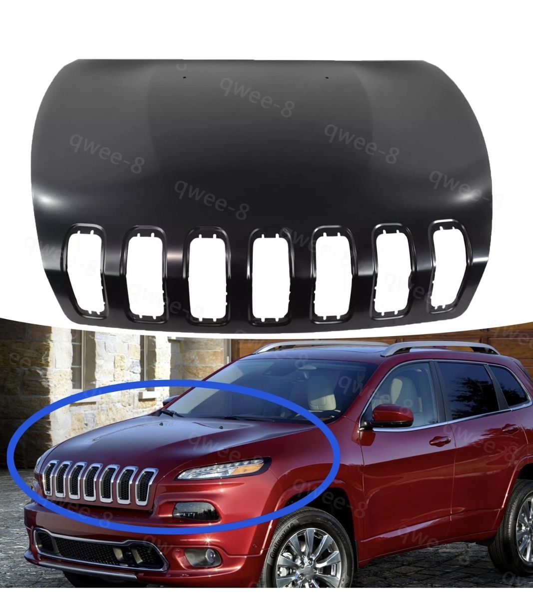 Hood Front Panel Steel 68103664AC-PFM for 2014-2018 Jeep Cherokee