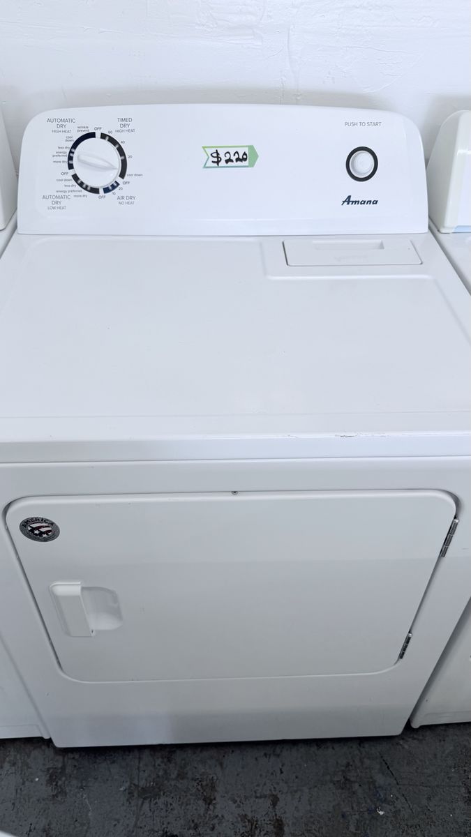 Amana White Electric Dryer - Automatic & Timed Dry Cycles, Energy Star