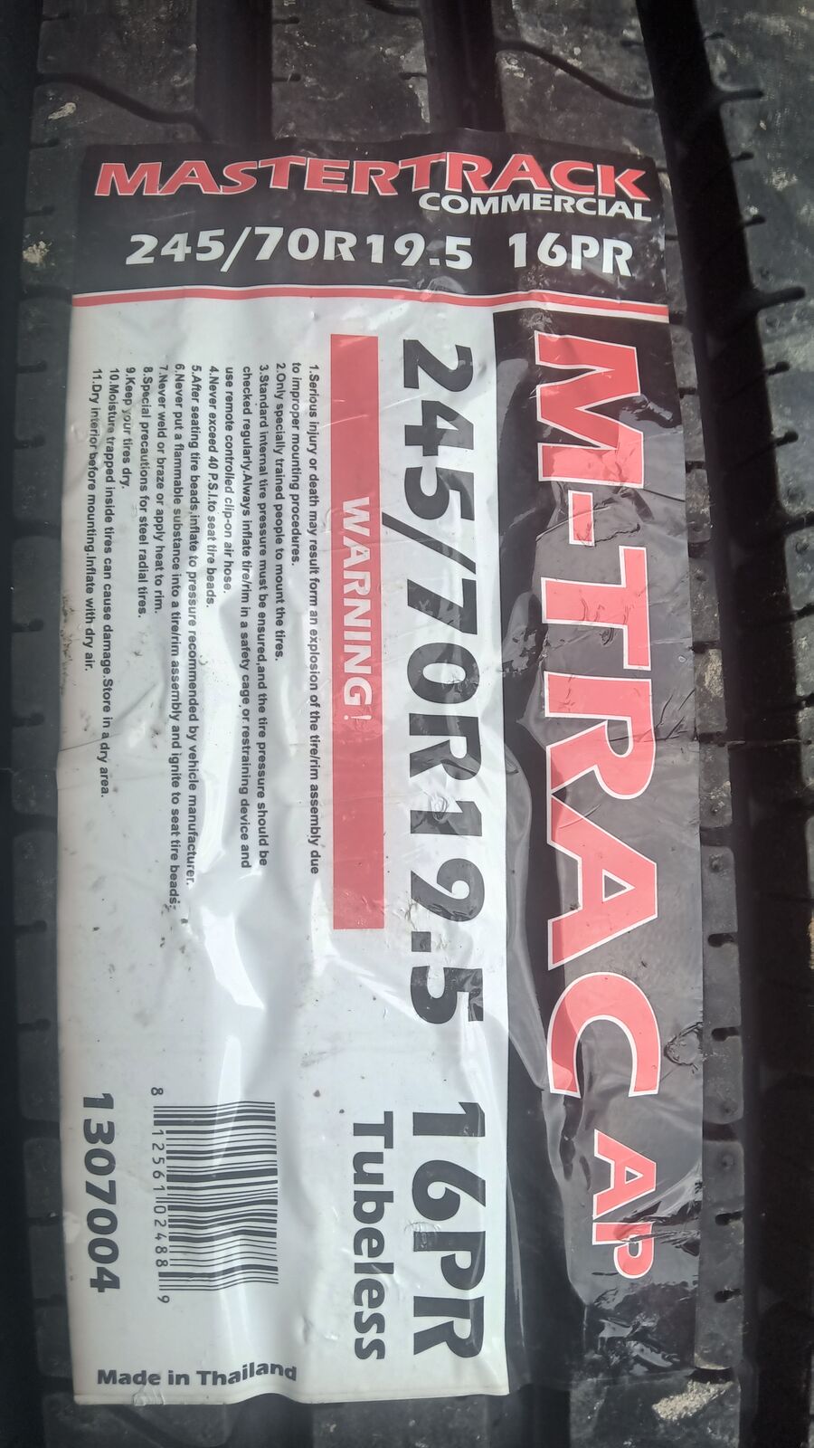MASTERTRACK COMMERCIAL 245/70R/19.5 A/P 16/PLY