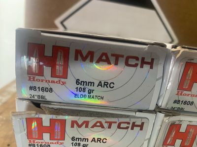 6mm ARC Hornady Match