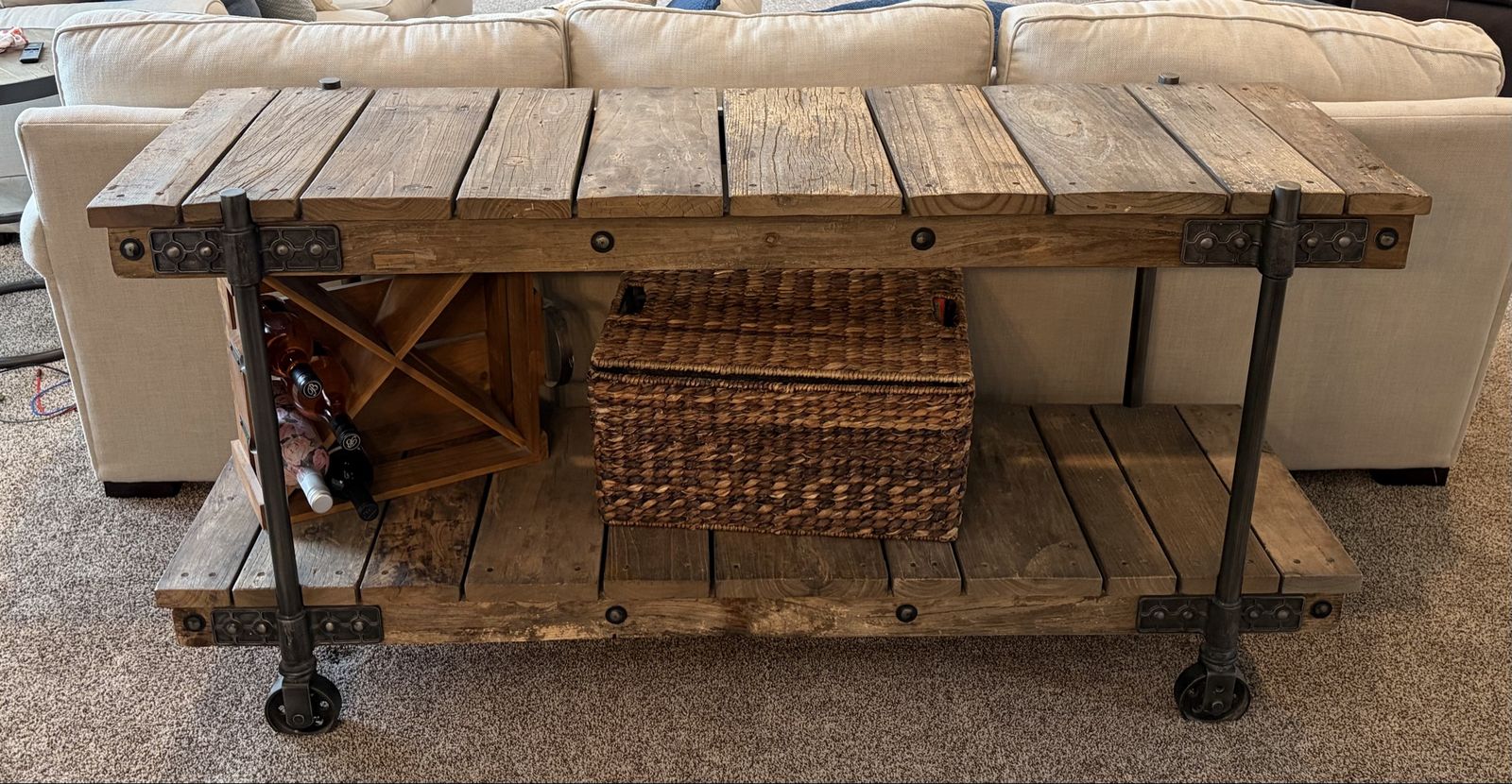 Pottery Barn - Industrial Farmhouse Reclaimed Wood Console Table