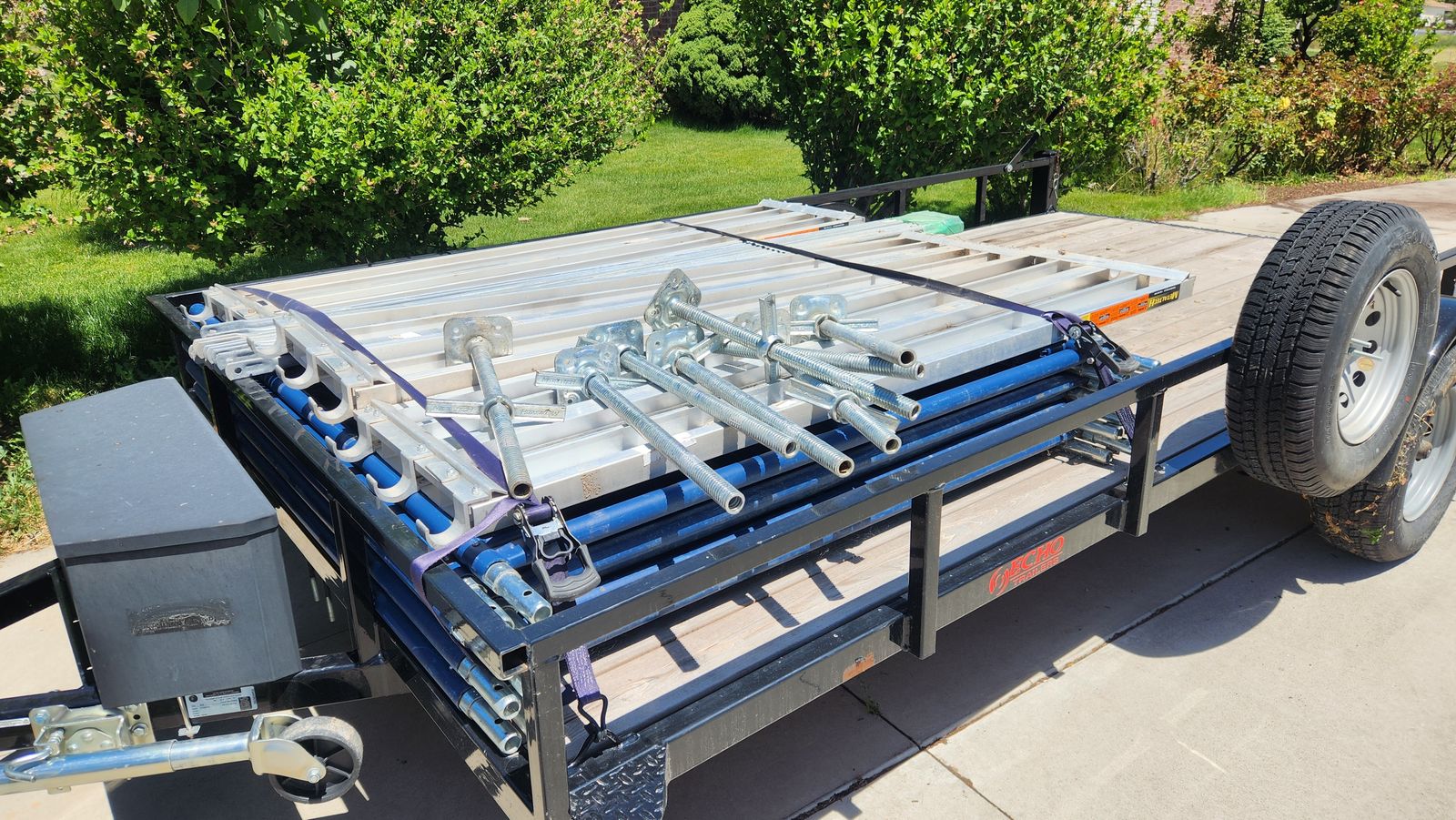 MetalTech Saferstack 5'x7'x6' Mason Scaffold Set w/ Jacks & Aluminum Platforms - Used Once