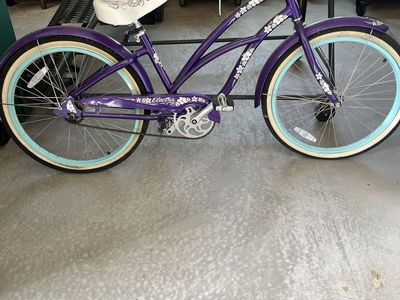 Electra Purple Girls' Cruiser Bike with Basket and Bell - Rarely Ridden