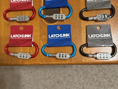 5 Brand New Combination Lock Carabiners