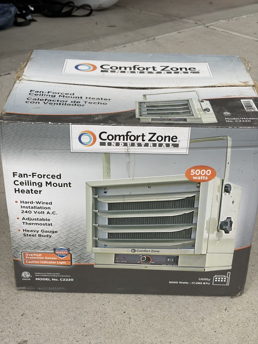 Comfort Zone Fan-Forced ceiling mount heater.