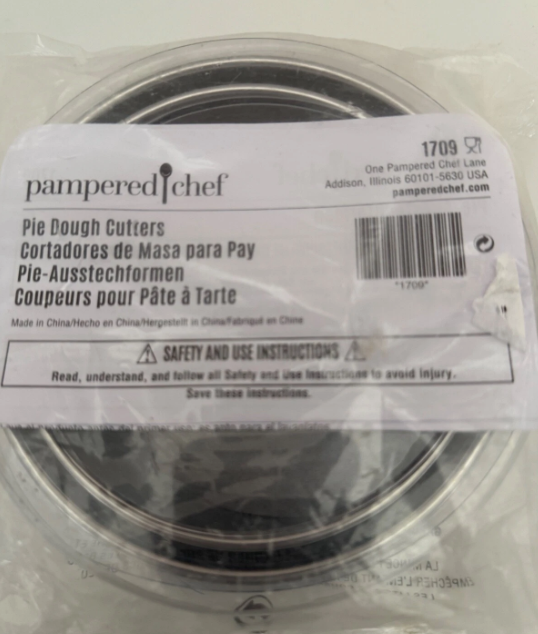 Pampered Chef Pie Dough Cutters 1709 Baking Tool Set