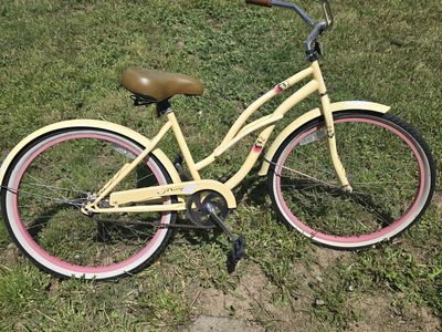Yellow Beach Cruiser Bicycle
