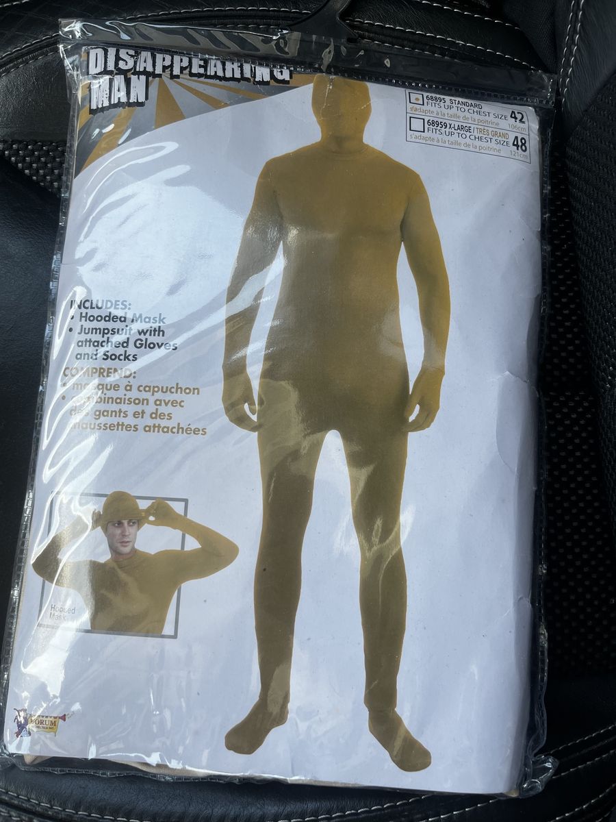 brand new disappearing man costumes for sale