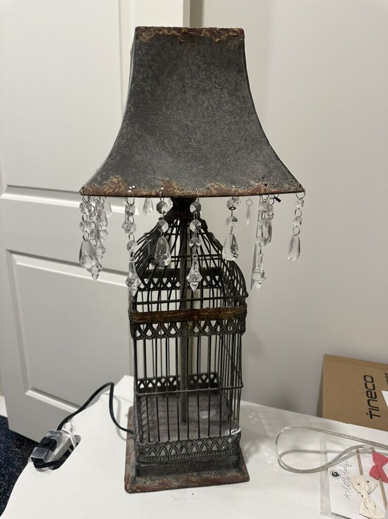 Two's Company Birdcage Lamp