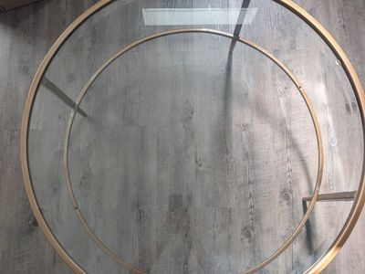 Modern 36" Circular Glass Coffee Table – Clear Views, Zero Stubbed Toes