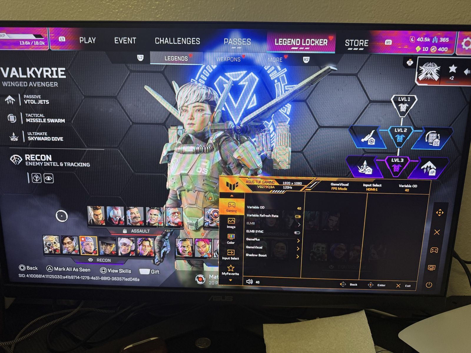 Asus tuf 1080p 180hz  ips 1ms gaming monitor with speakers.