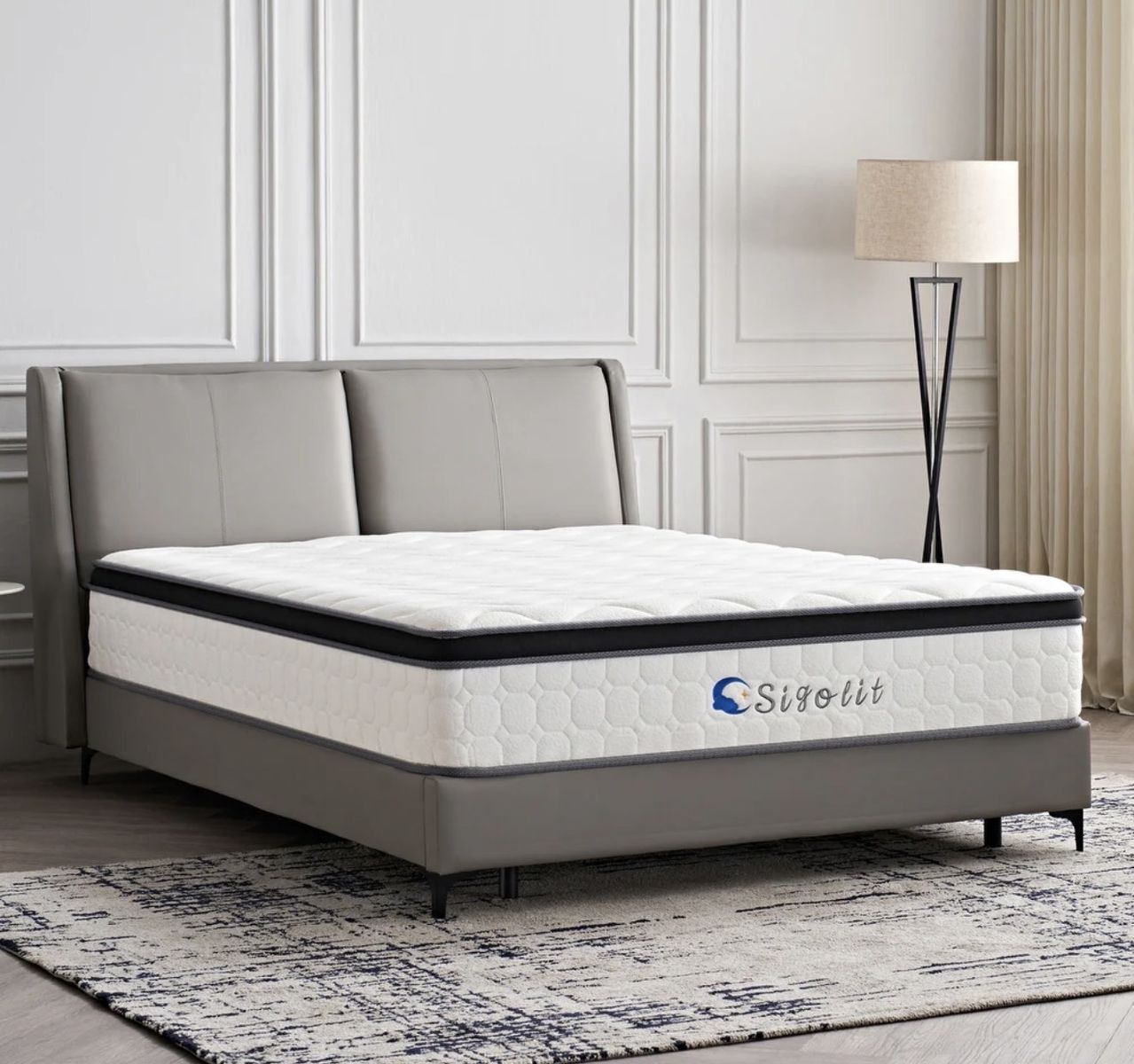 (New in box) King size 12 In Hybrid Memory Foam Mattress-medium