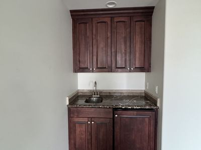 Cabinetry mini fridge and sink