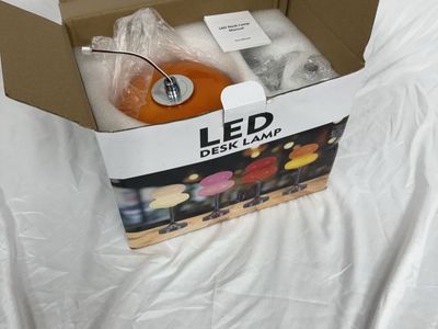 Modern Mushroom LED Desk Lamp (Orange) USB Rechargeable