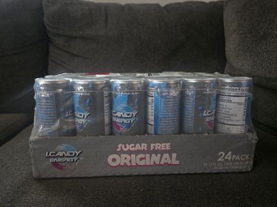 ICandy Energy Sugar-Free Original Energy Drink 24-Pack, 12 fl oz Cans, Green Tea Caffeine