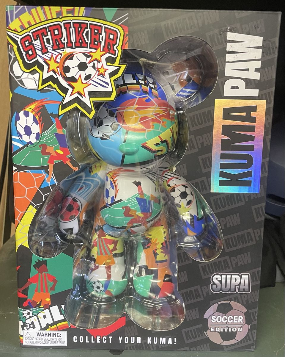 Kuma Paw Striker Supa Soccer Edition Designer Vinyl Figure New in Box
