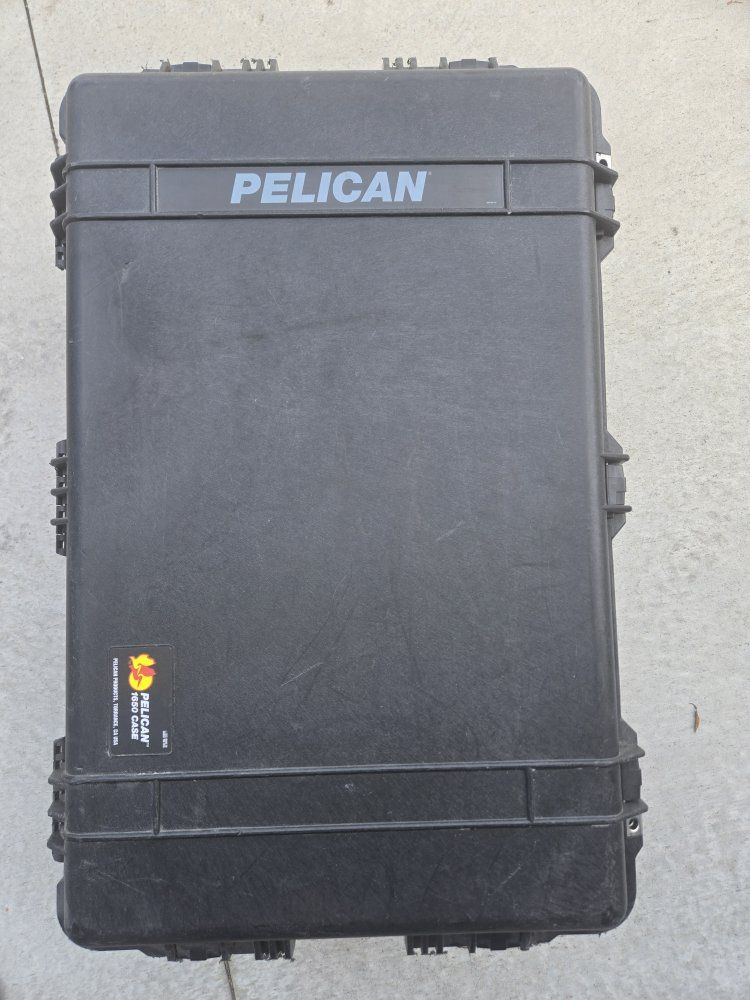 Pelican 1650 Hard Protector Case Black with foam padding. 