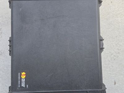 Pelican 1650 Hard Protector Case Black with foam padding.