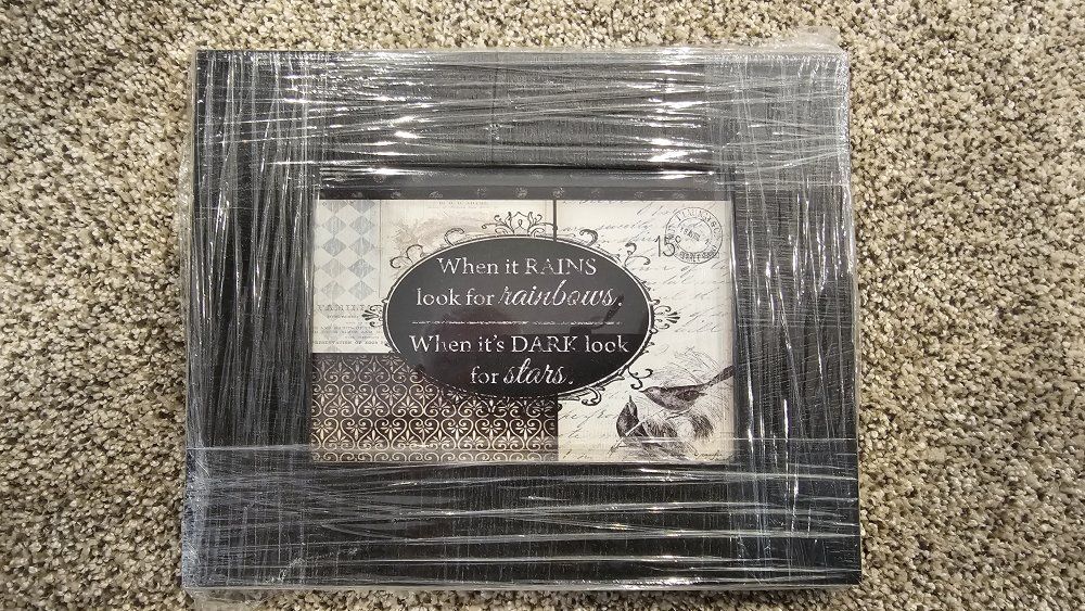 cute framed art when it rains look for rainbows