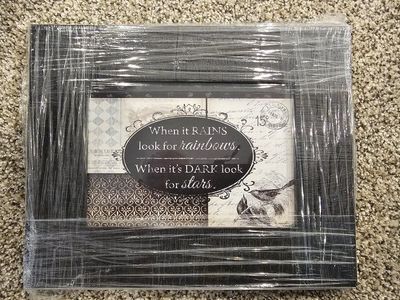 cute framed art when it rains look for rainbows