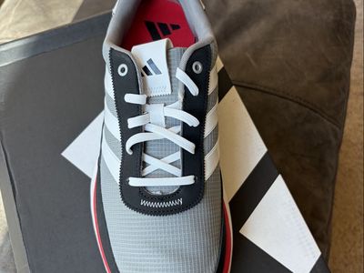 Adidas Men's Athletic Golf Shoes Grey Black Red