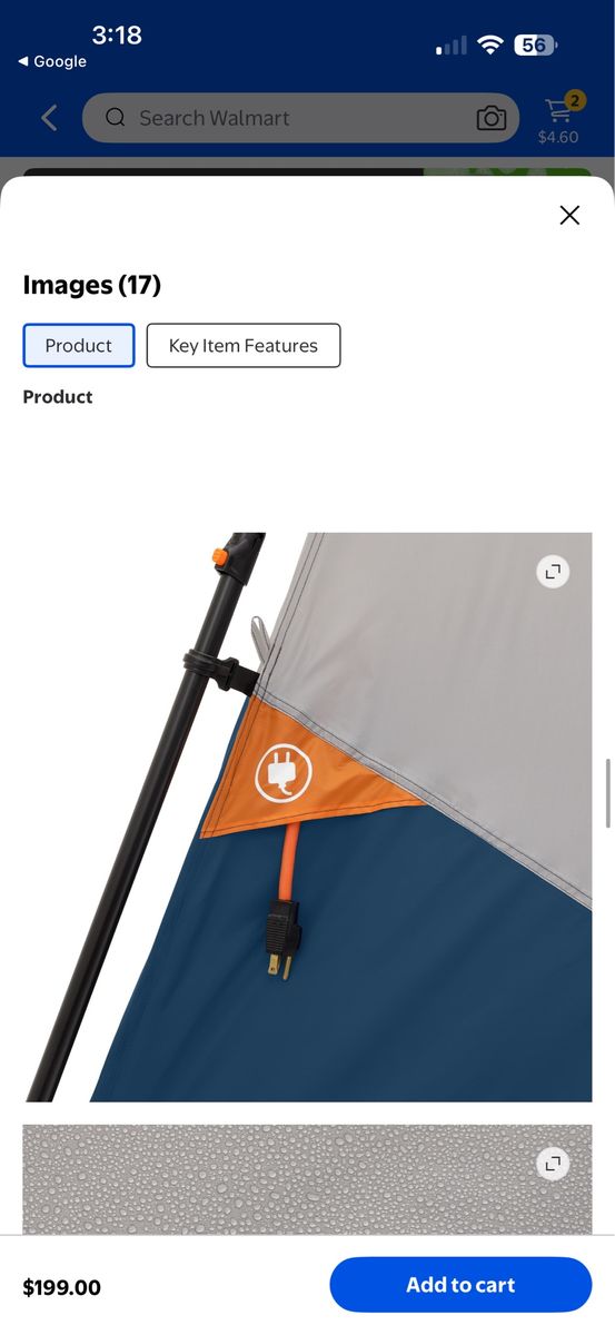 Ozark Trail 14' x 10' Instant Cabin Tent 10-Person Weather Resistant