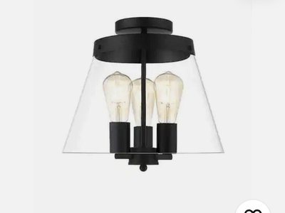 new in the box ovedecors glass light fixture