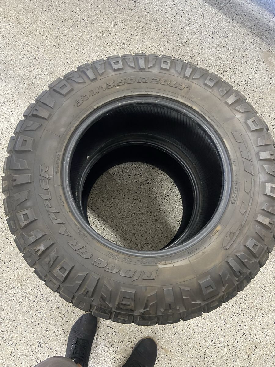 Nitto Ridge Grappler 37x13.50R20LT All-Terrain Light Truck Tires (2 Used)