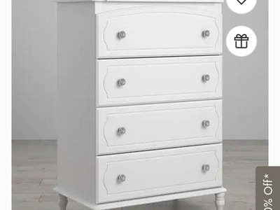 Little Seeds Rowan Valley Laren White 4-Drawer Dresser - New in Box