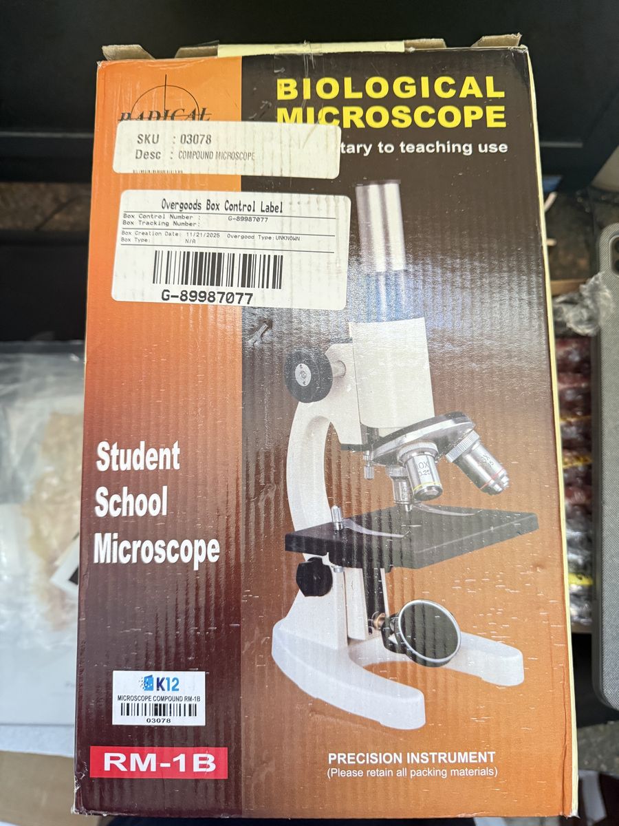 Radical RM-1B Student School Biological Compound Microscope - New in Box