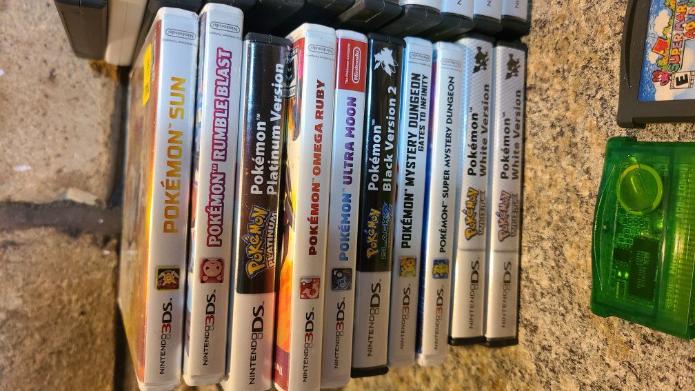 Game Boy and DS Pokemon games and consoles