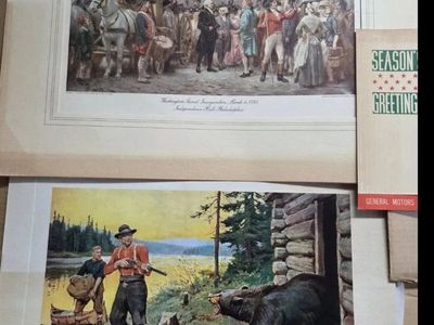 Vintage General Motors Acceptance Corp Advertising Art Prints Lot