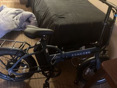 Concord Foldable E-Bike Electric Bicycle with Rear Rack - Excellent Condition