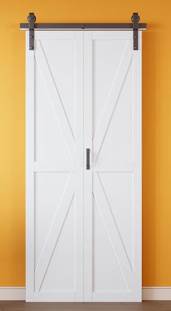 White Bifold Barn Door - New in Box