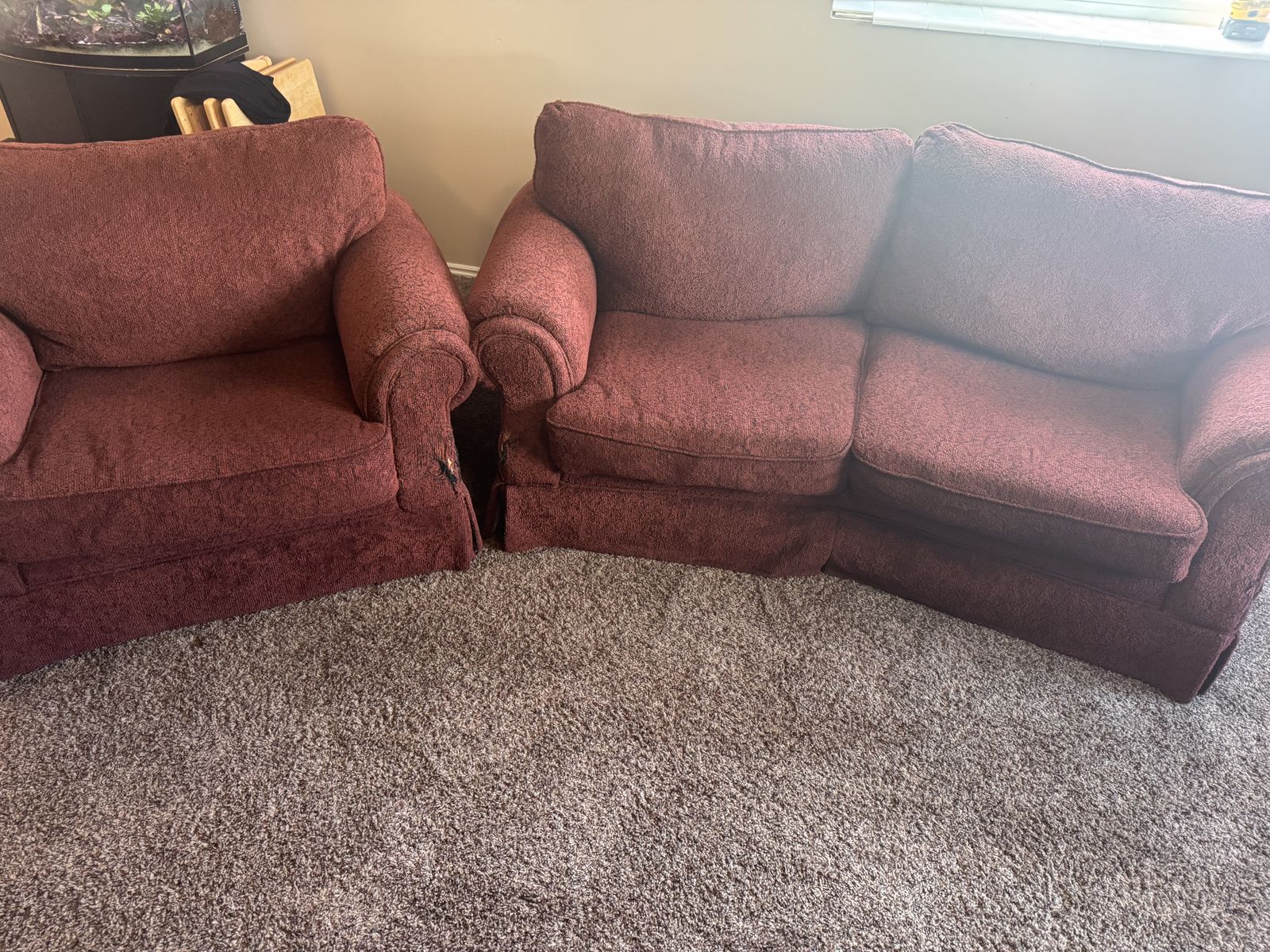Free Loveseat And Couch And Ottoman