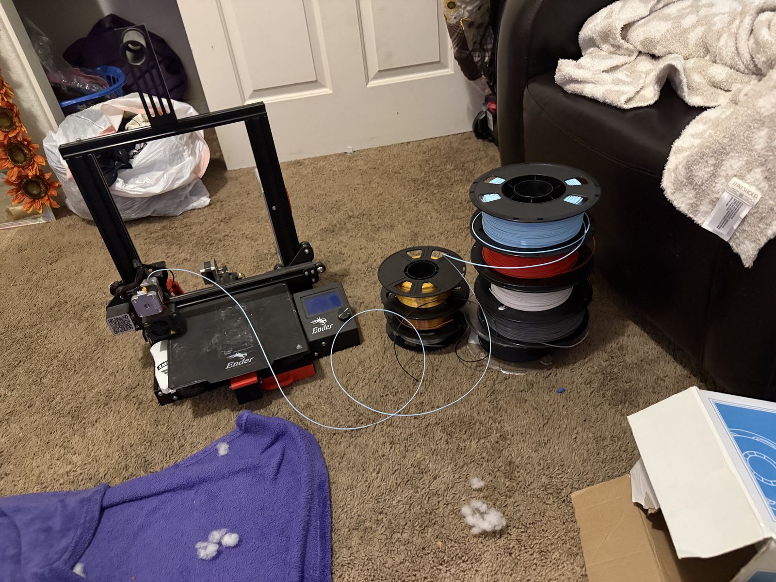 Upgraded Ender 3 Pro With Tons Of Filament