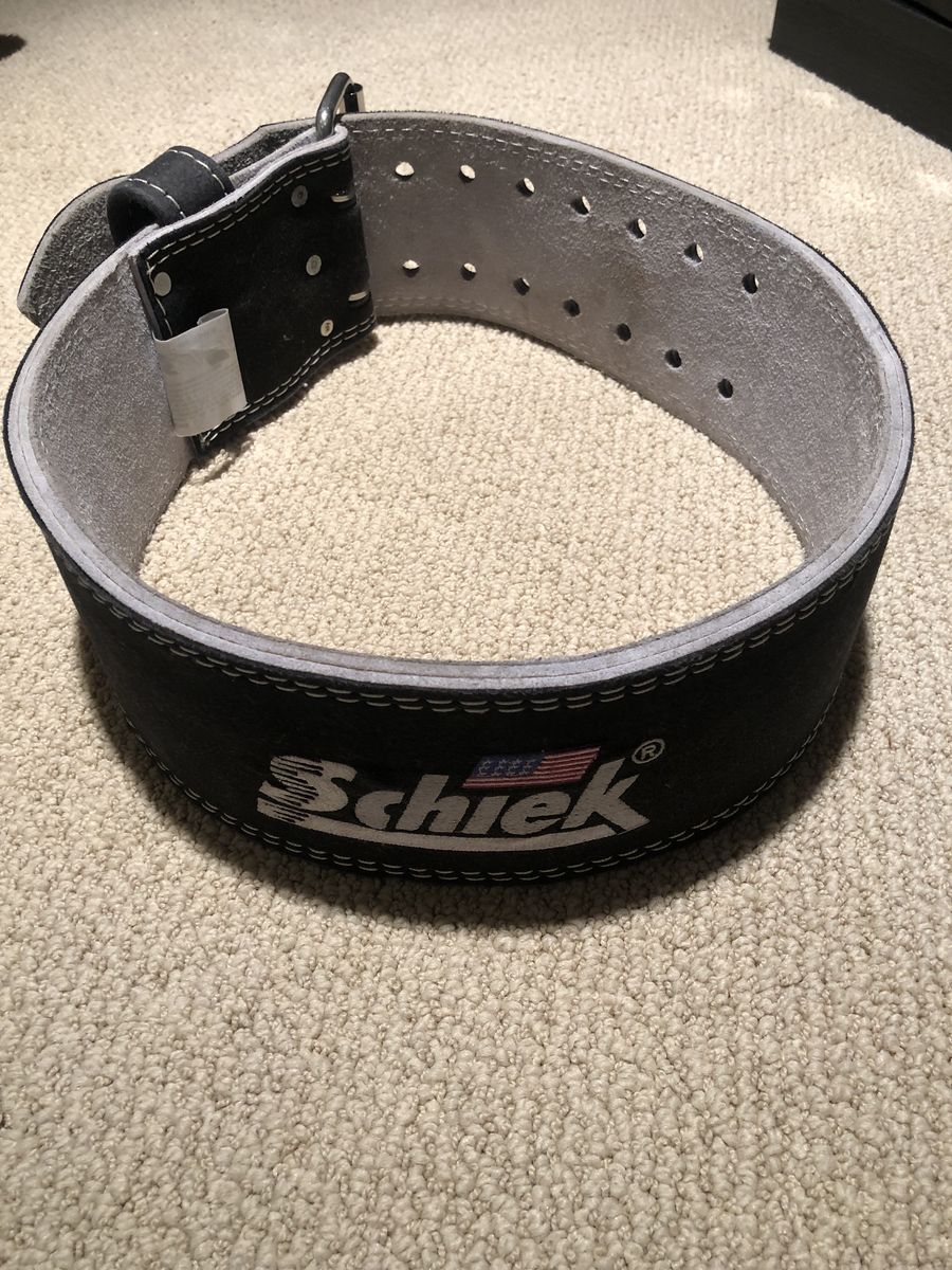 Schiek Leather Competition Double Prong Weightlifting Power Belt - Size M