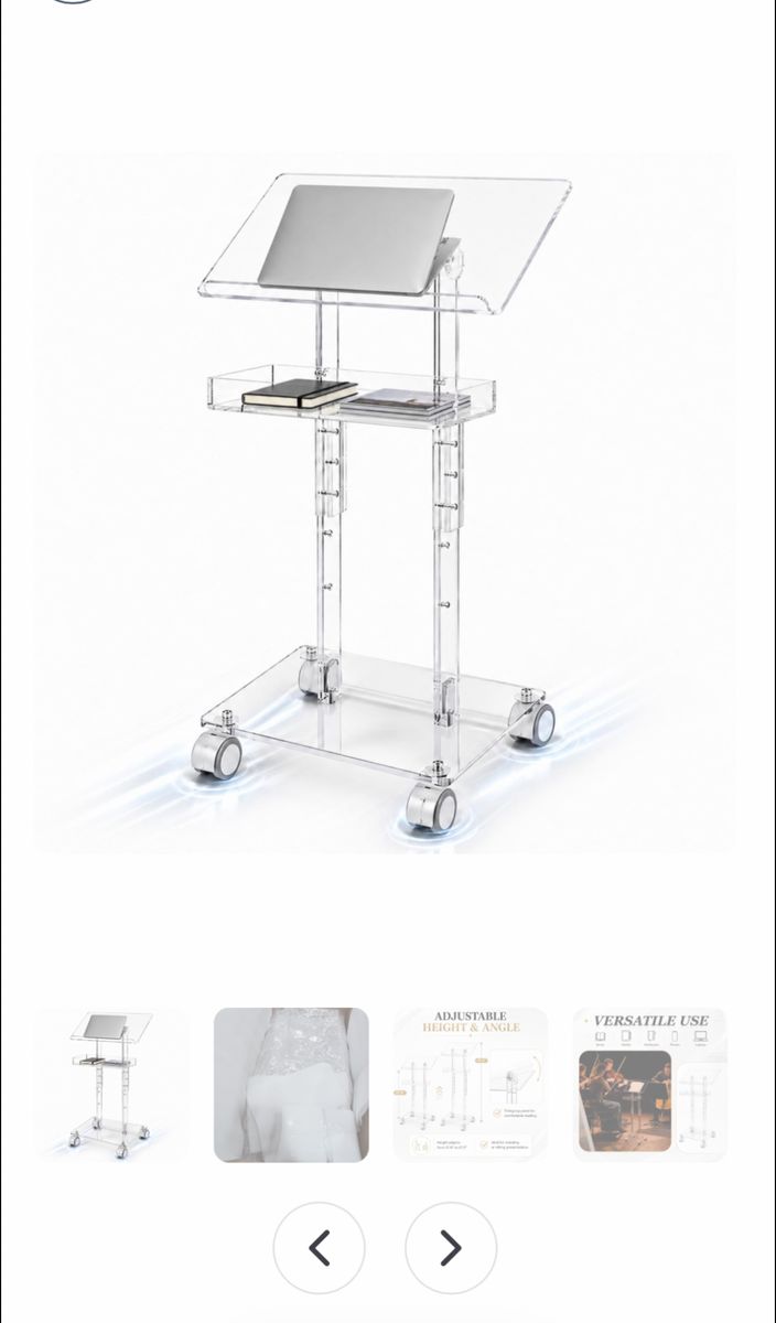 Sintuff acrylic rolling podium stand