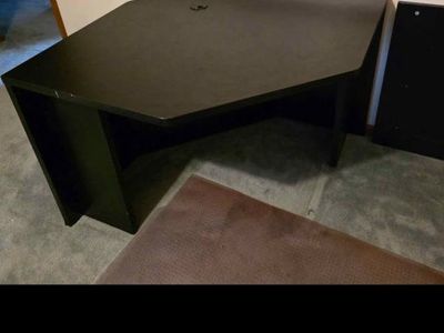 HON Black L-Shaped Modular Office Desk with Storage Drawers