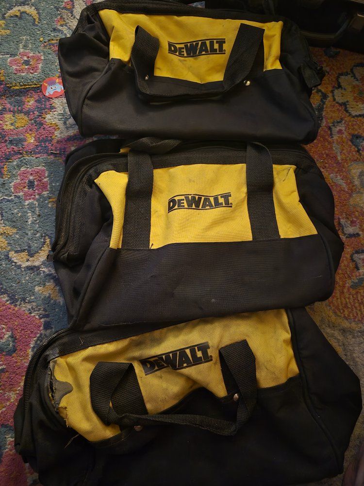 DEWALT Tool Bags - Set of 3 Black & Yellow