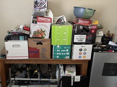 Evicted Storage Locker Bulk Lot - Air Fryer, Glassware, Scooter, & More