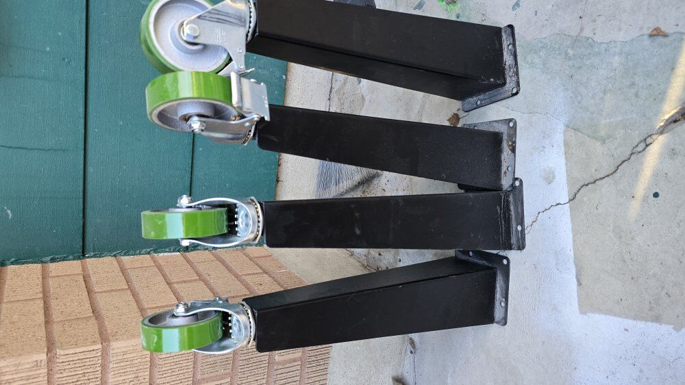 Metal table legs casters