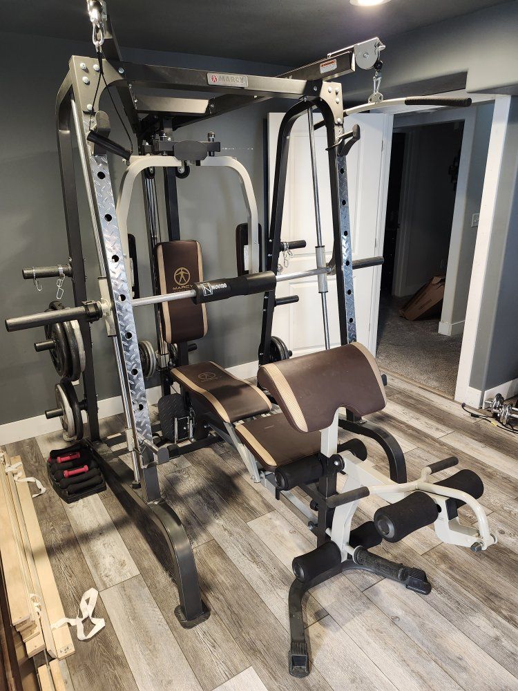 Marcy Smith Cage Workout Machine with Bench and Attachments