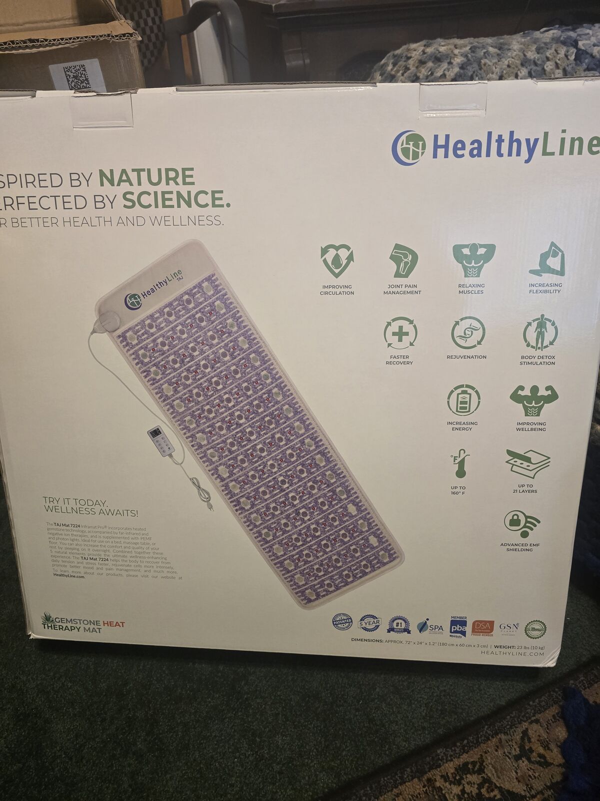 HealthyLine Gemstone Heat Therapy Mat heating pad